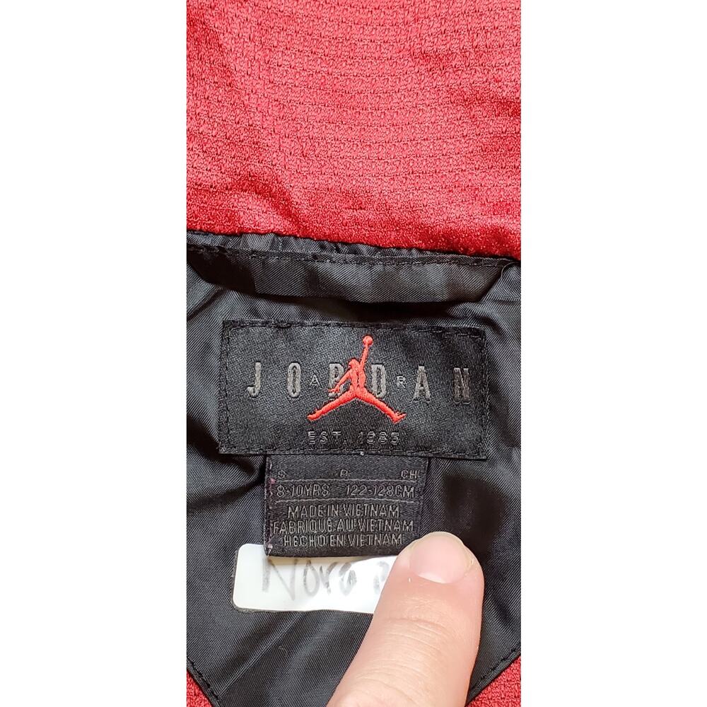 Jordan Hoodie Jacket Girls Sz S 8-10 Black Red Zip Up Basketball Jumpman C2-15 - Picture 5 of 9